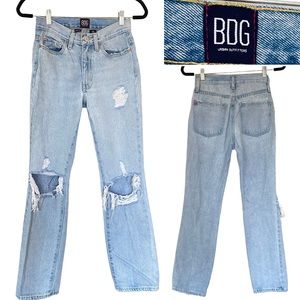 BDG URBAN OUTFITTERS DISTRESSED BOOTCUT JEANS SZ 25